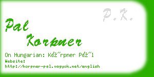 pal korpner business card